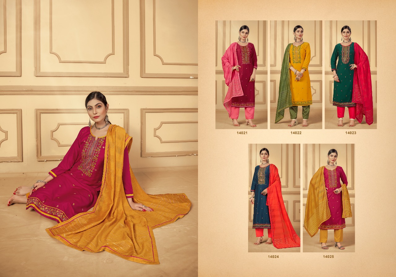 panch ratna khushali silk asstonising salwar suit catalog