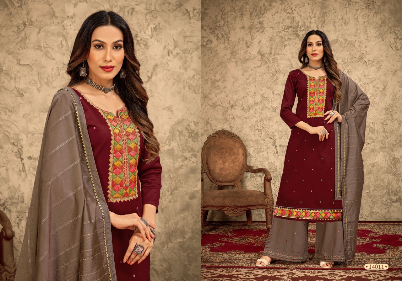 panch ratna rangriti patiyala jam silk asstonishing salwar suit catalog