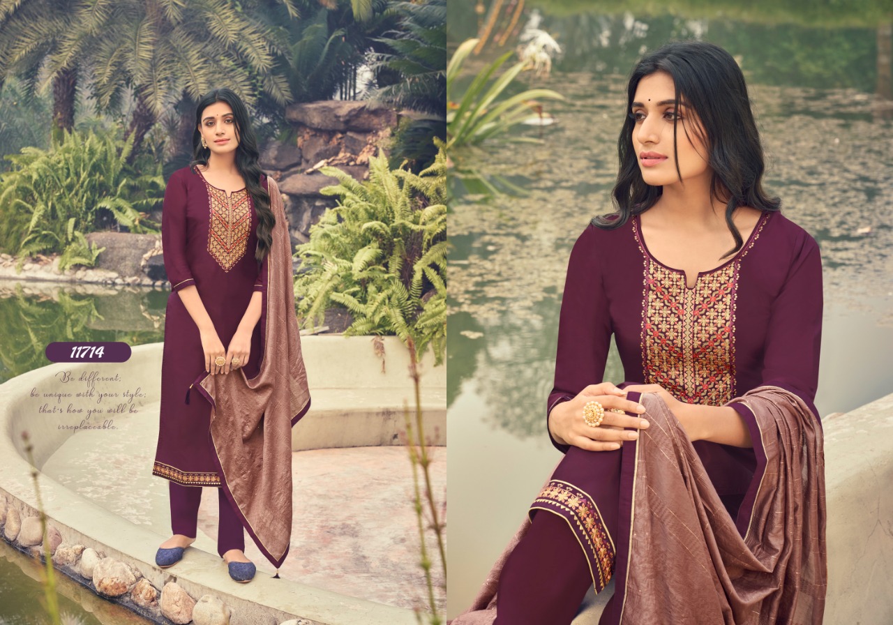 panch ratna saanvi silk new and modern style salwar suit catalog