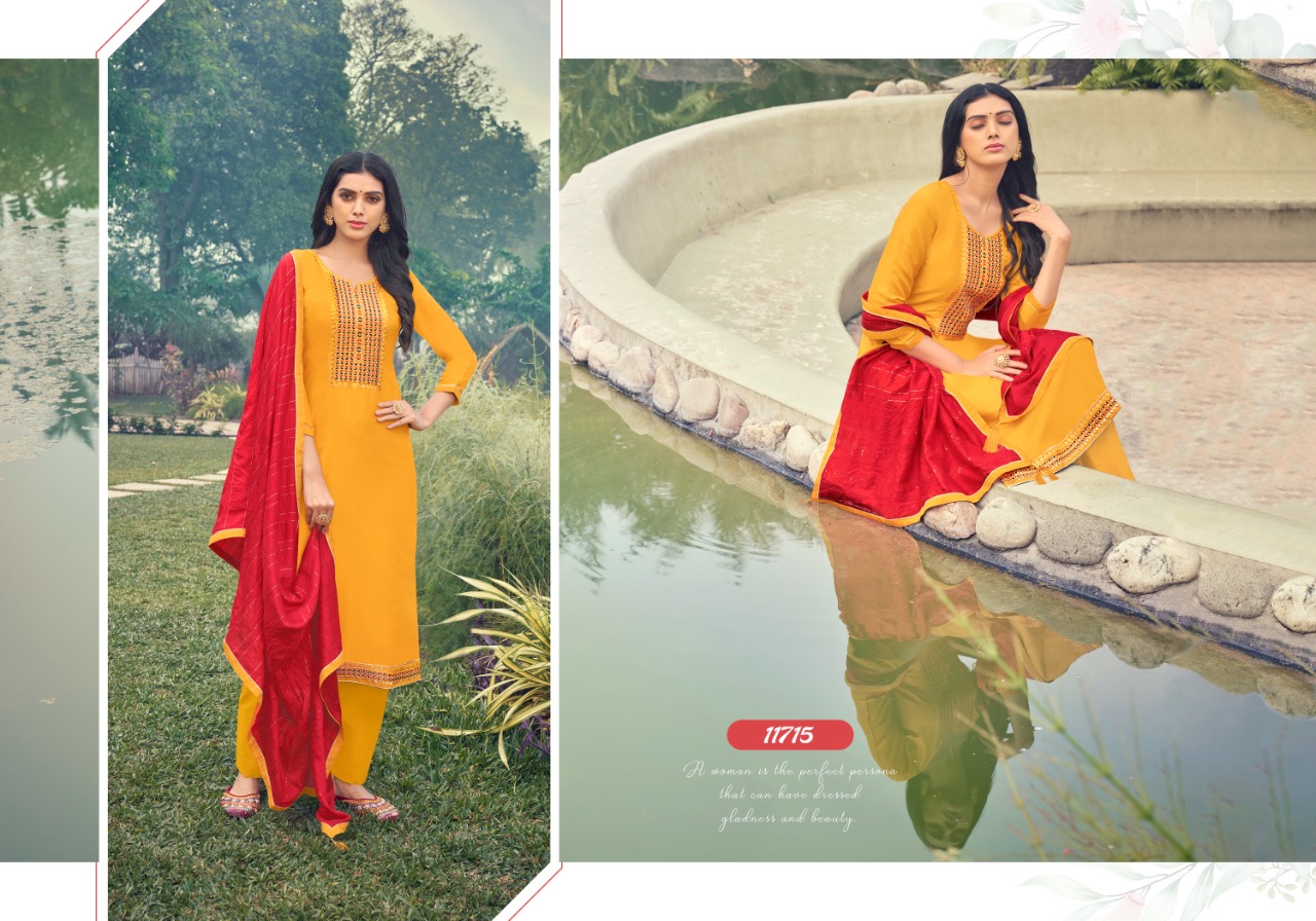 panch ratna saanvi silk new and modern style salwar suit catalog