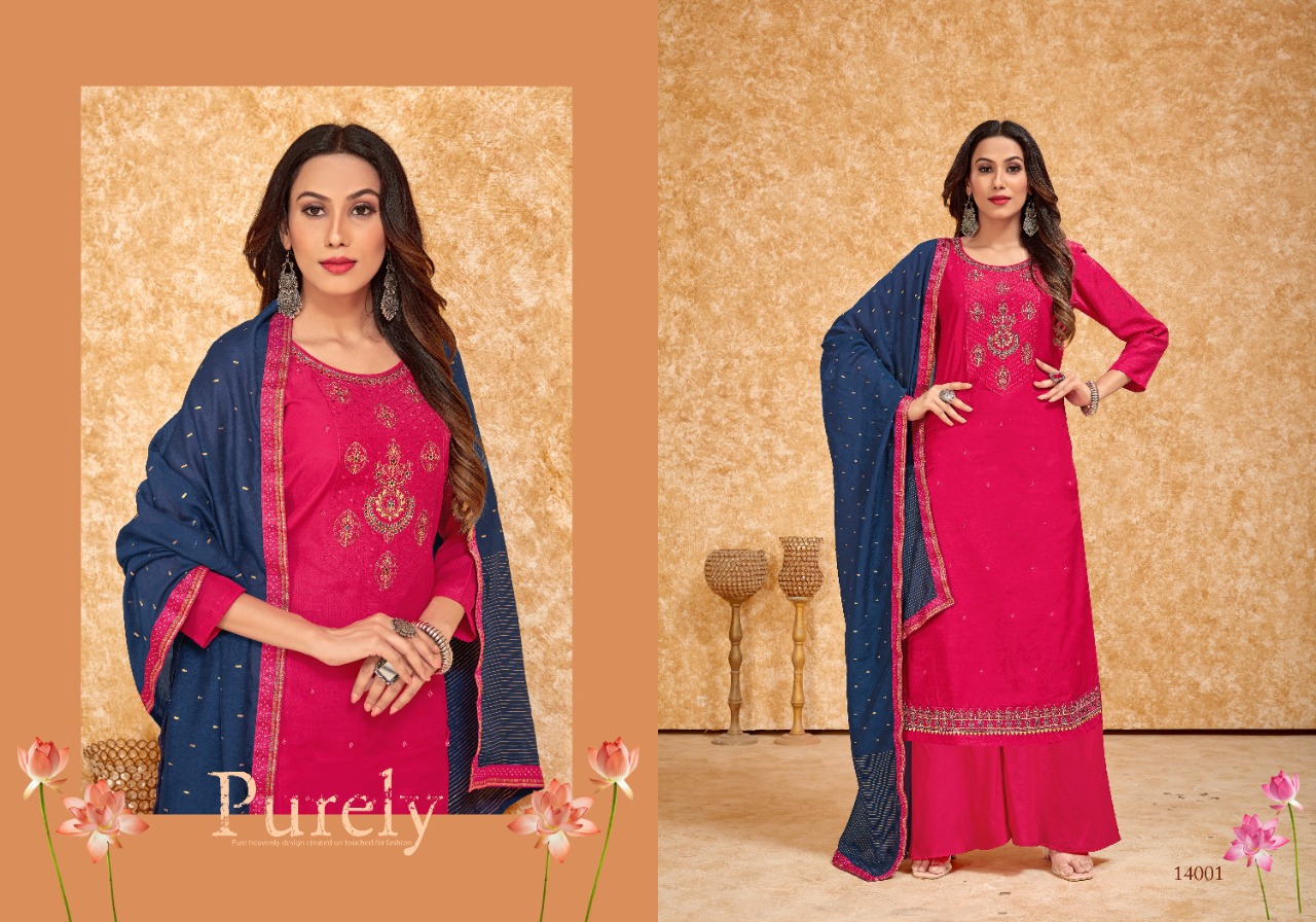 panch ratna zarna silk asstonising salwar suit catalog