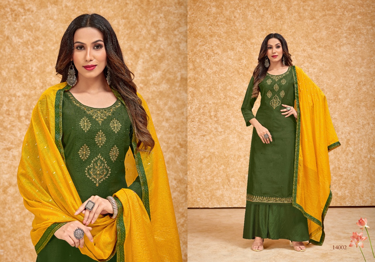 panch ratna zarna silk asstonising salwar suit catalog