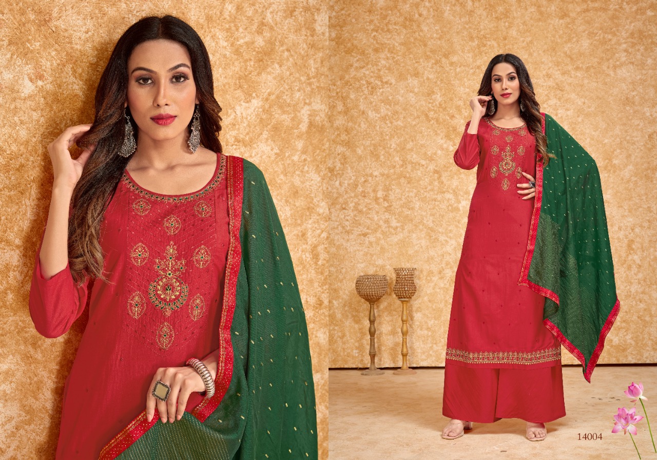 panch ratna zarna silk asstonising salwar suit catalog