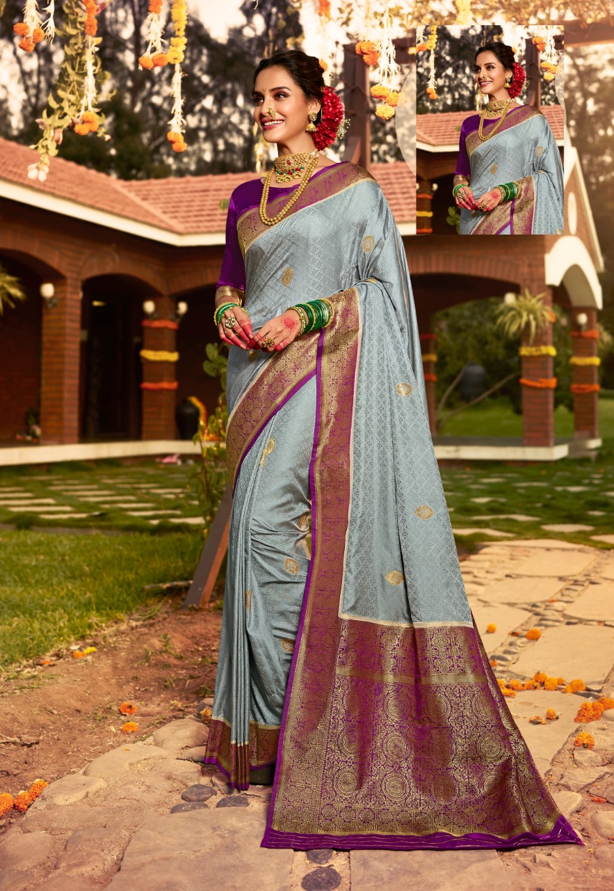 pink lotus pankh Ardhangini Vol 1 satin silk Kanjiveram innovative look saree catalog