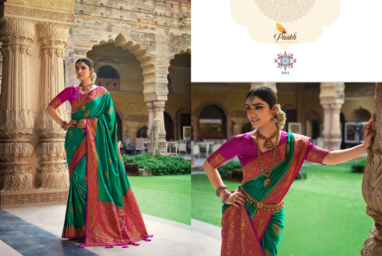 pink lotus pankh ardhangini vol 2 silk satin innovative look saree catalog