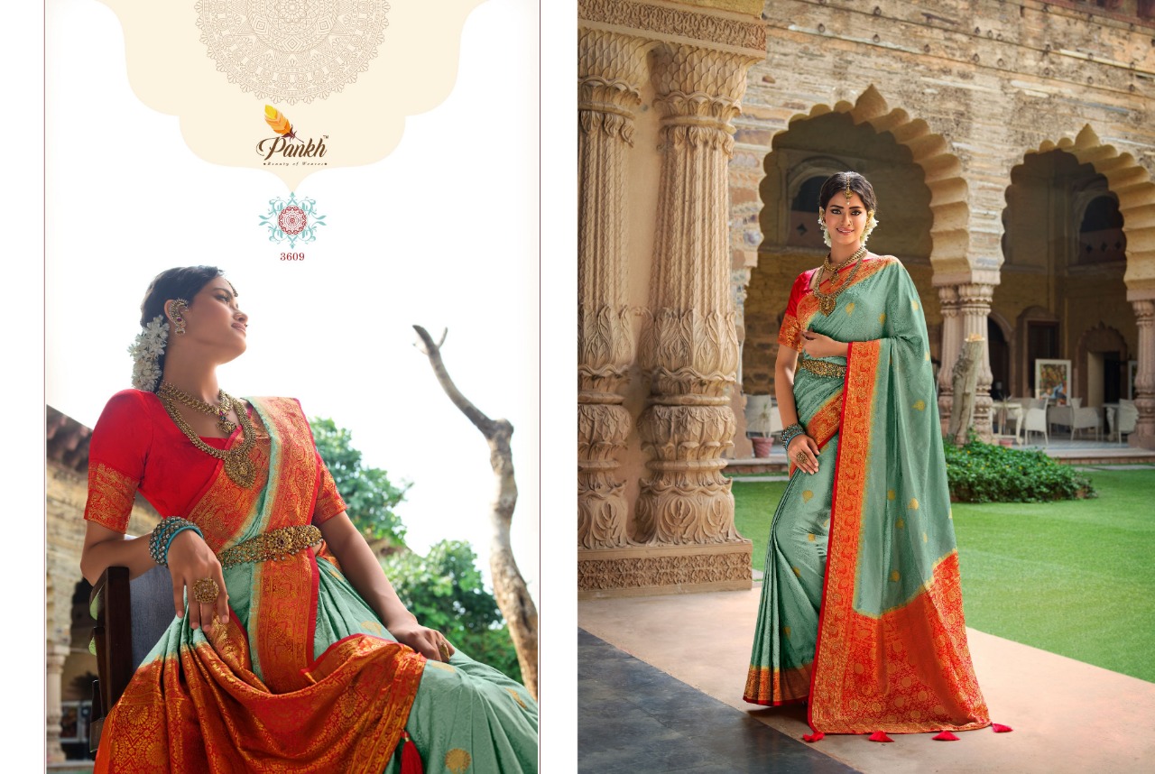 pink lotus pankh ardhangini vol 2 silk satin innovative look saree catalog