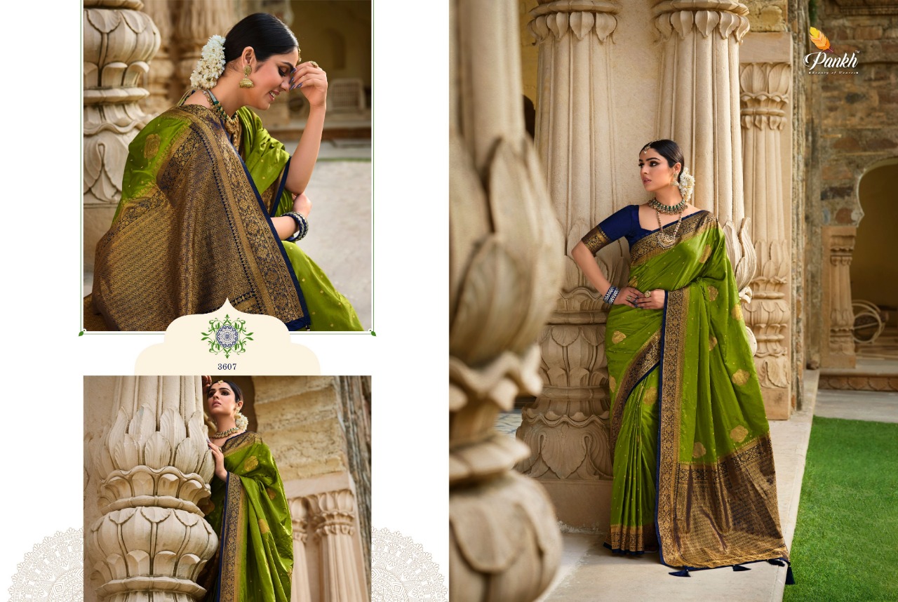 pink lotus pankh ardhangini vol 2 silk satin innovative look saree catalog