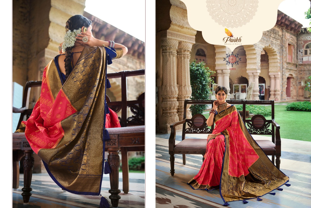 pink lotus pankh ardhangini vol 2 silk satin innovative look saree catalog