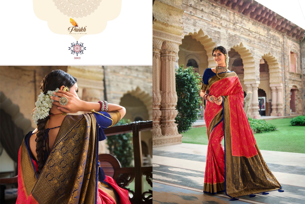 pink lotus pankh ardhangini vol 2 silk satin innovative look saree catalog