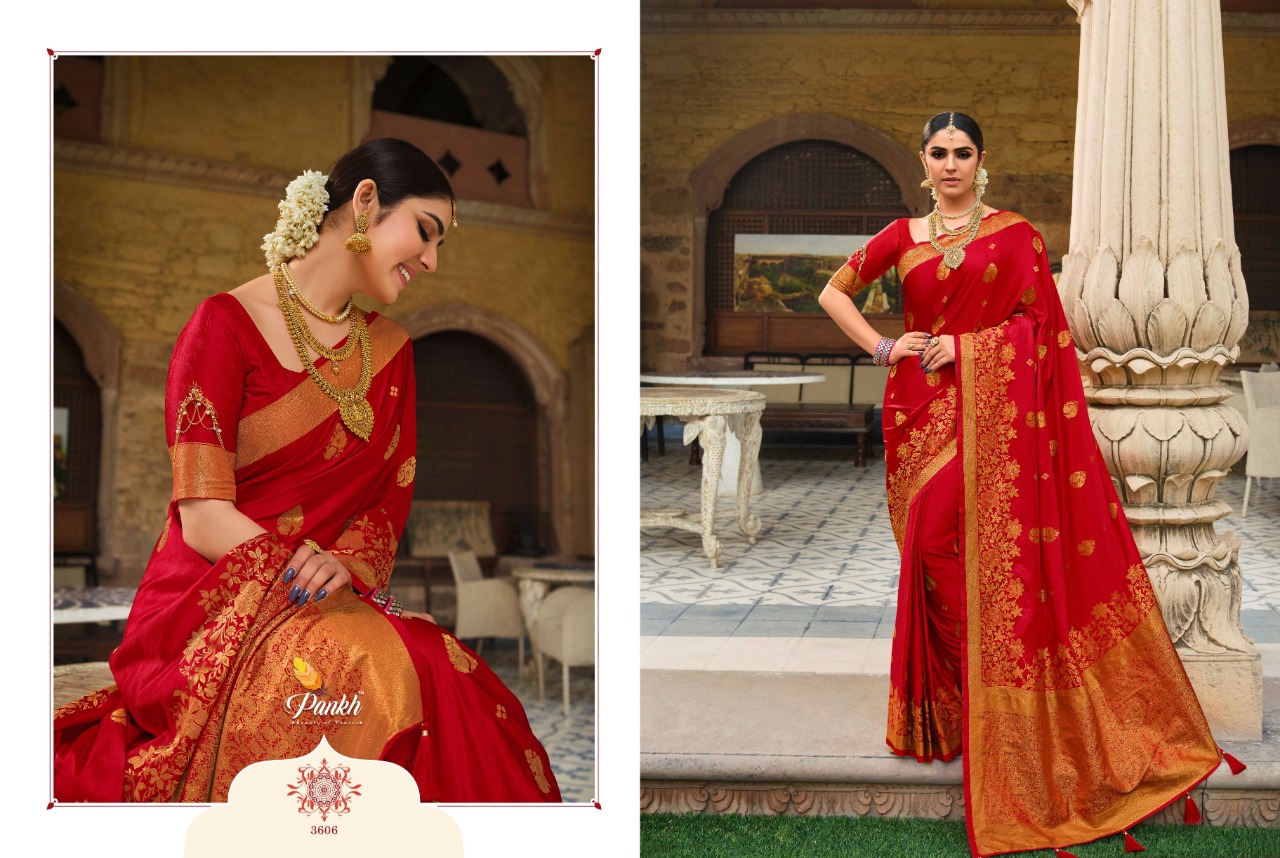 pink lotus pankh ardhangini vol 2 silk satin innovative look saree catalog