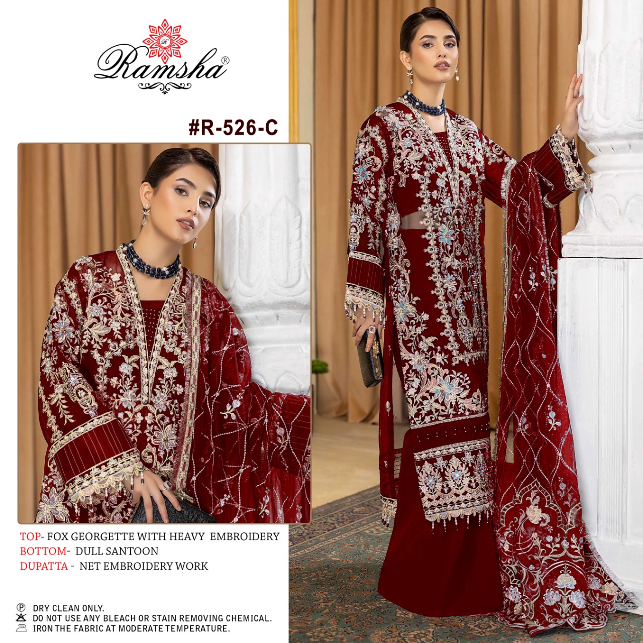 ramsha ramsha R 526 NX gerogtte catchy look salwar suit catalog