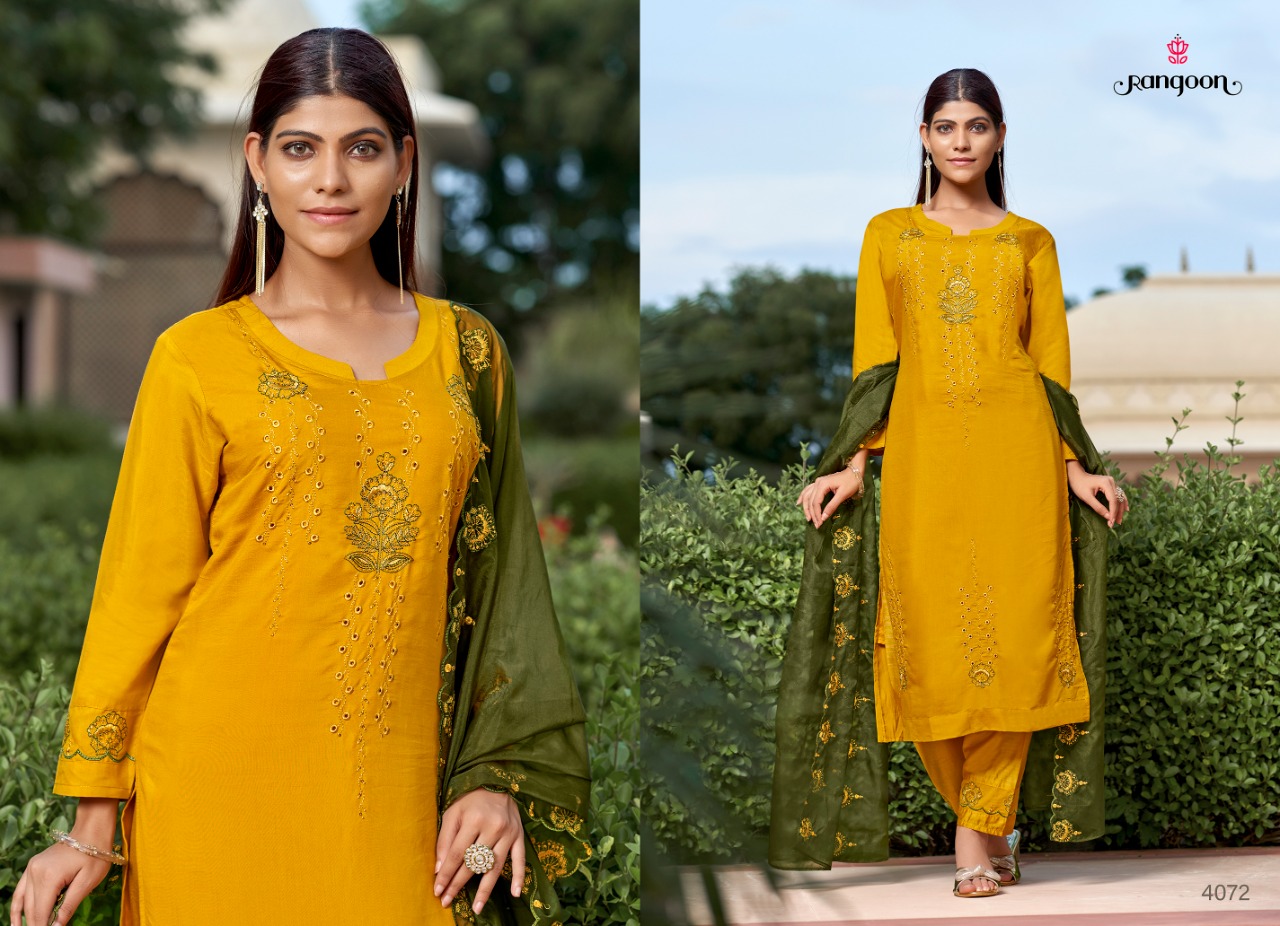 rangoon daisy viscose gorgeous look top bottom with dupatta catalog