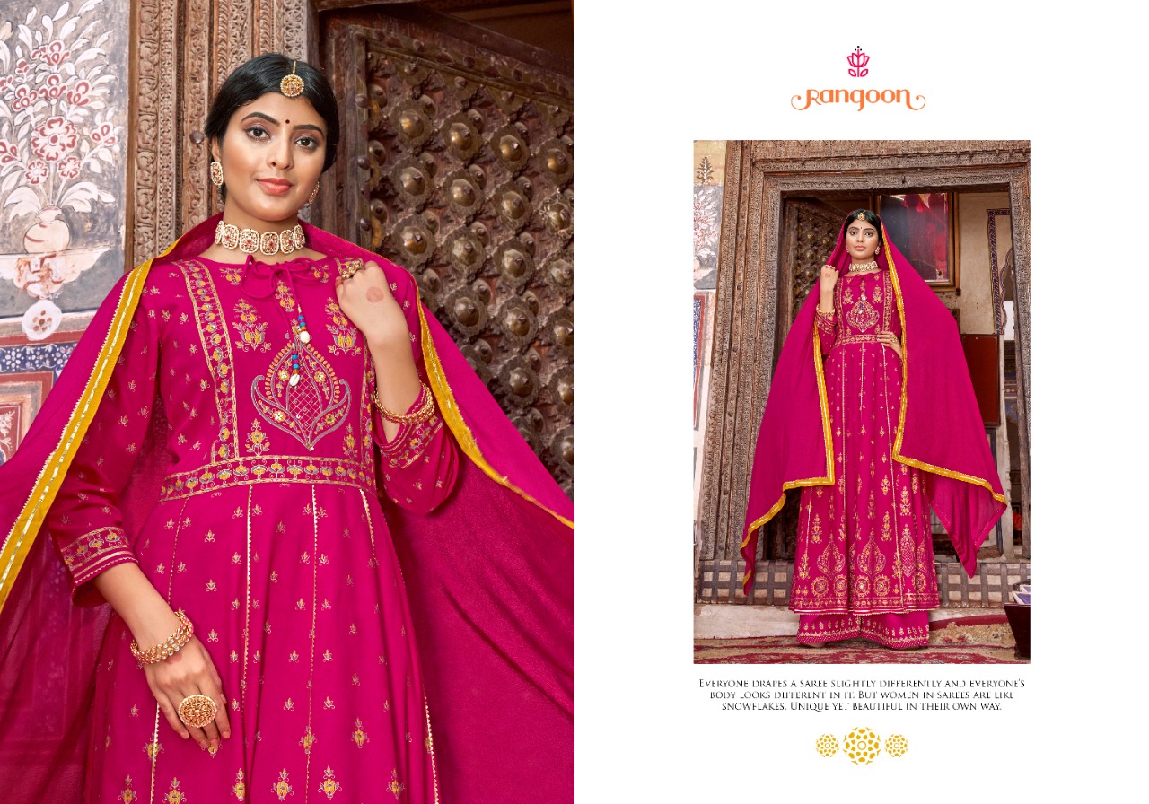 rangoon inspire vol 2 rayon new and modern style top bottom with dupatta catalog