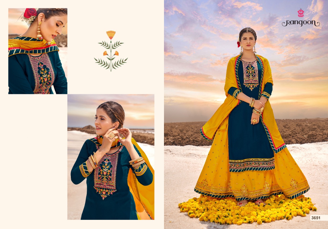 rangoon panihari vol 3 rayon innovation style top bottom with dupatta catalog