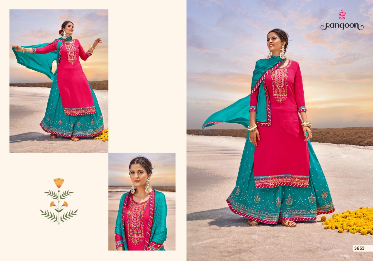 rangoon panihari vol 3 rayon innovation style top bottom with dupatta catalog