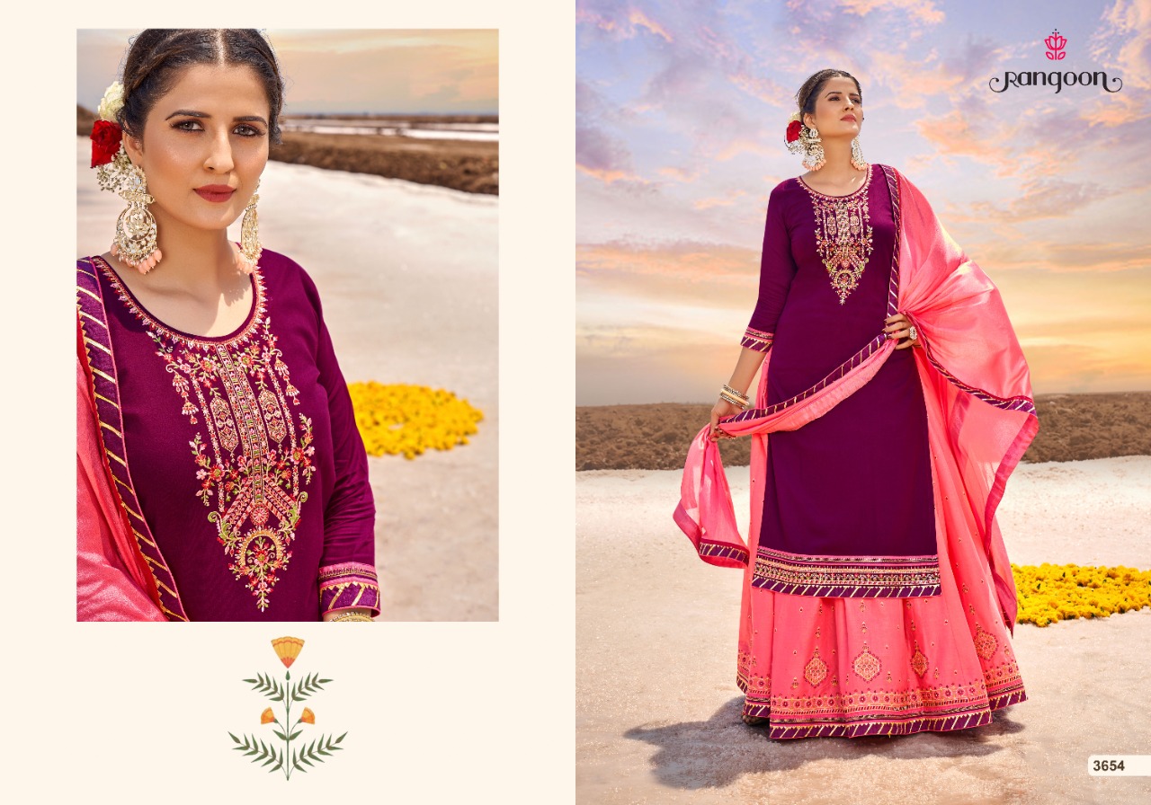 rangoon panihari vol 3 rayon innovation style top bottom with dupatta catalog