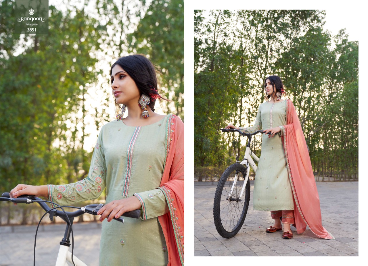 rangoon samantha lining silk classic trendy look top bottom with dupatta catalog