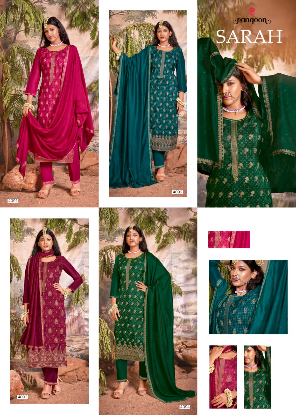 rangoon sarah dola muslin new and modern style top bottom with dupatta catalog