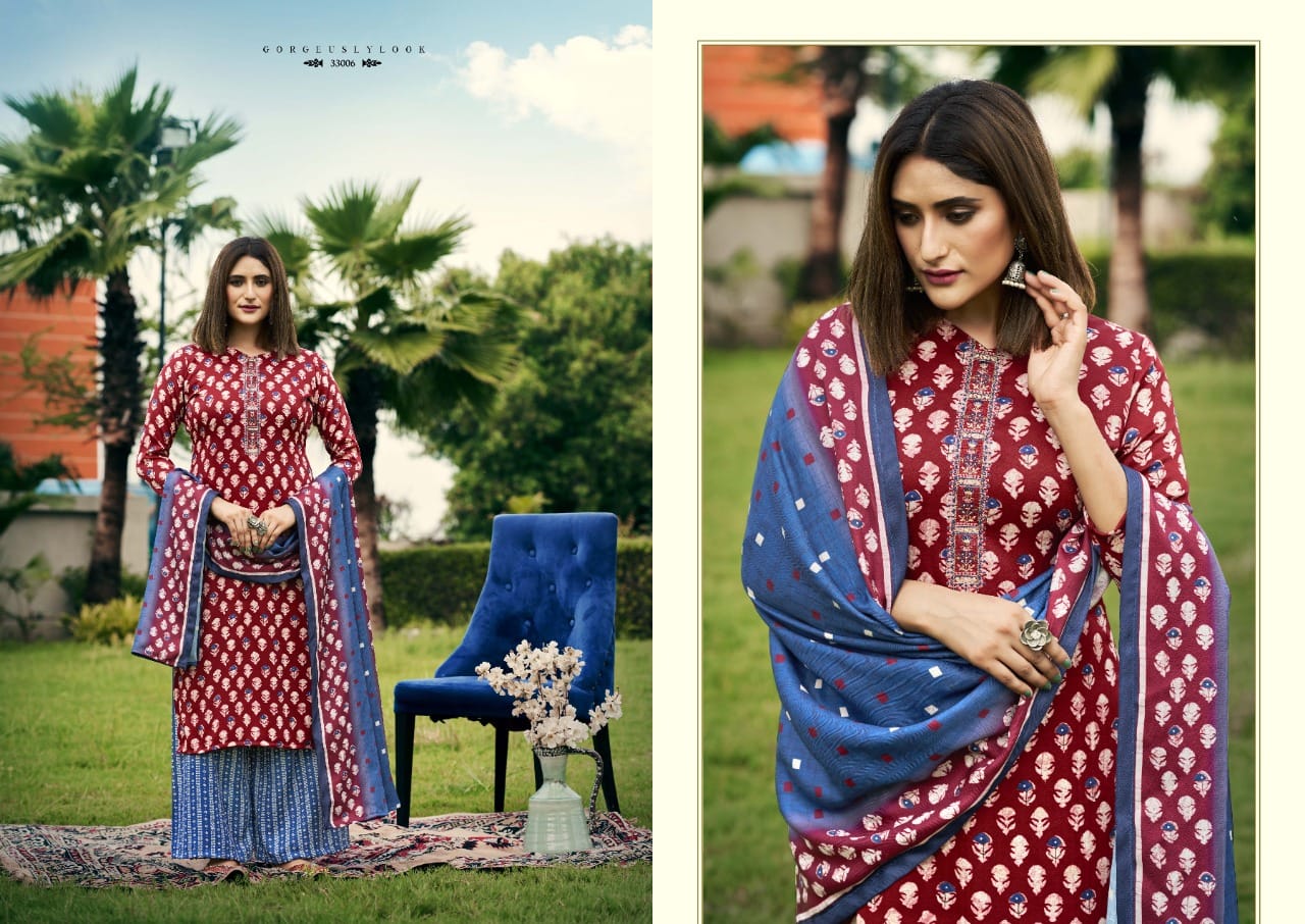 rk gold rinaaz pashmina astonishing look salwar suit catalog