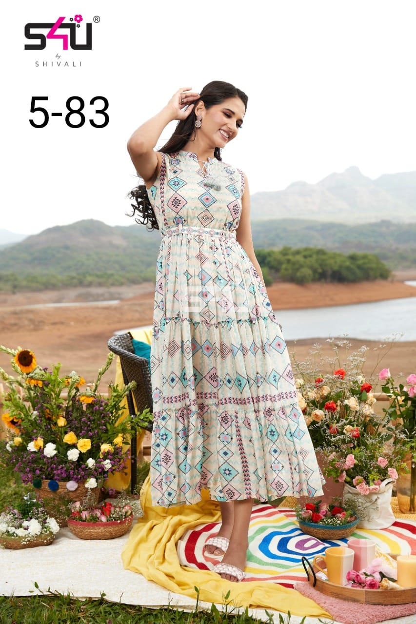 s4u d no 5-83 fancy new and modern style kurti size set