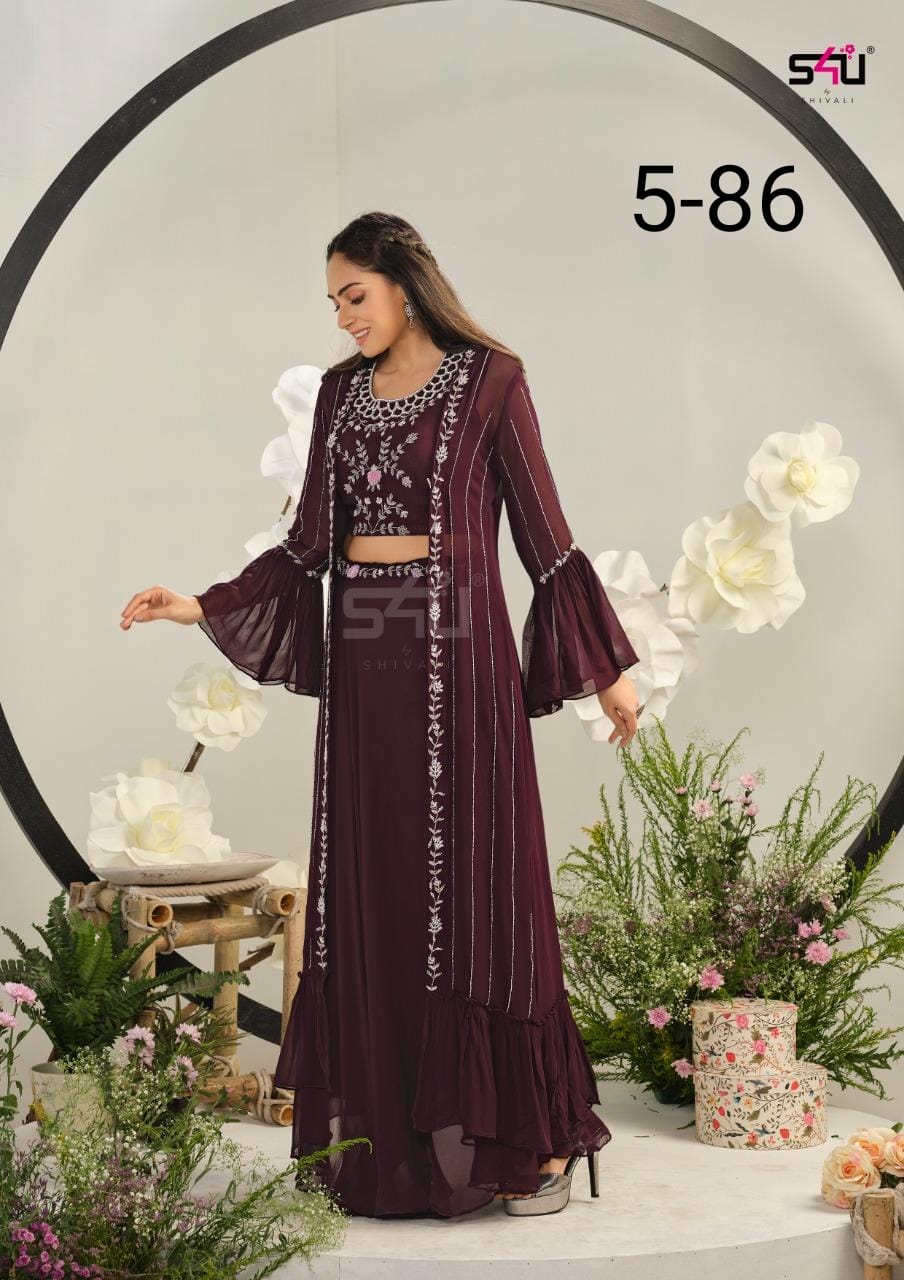 s4u d no 5-86 fancy greceful look indo western size set