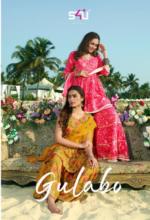 s4u gulabo vol 4 cotton elegant indo western catalog