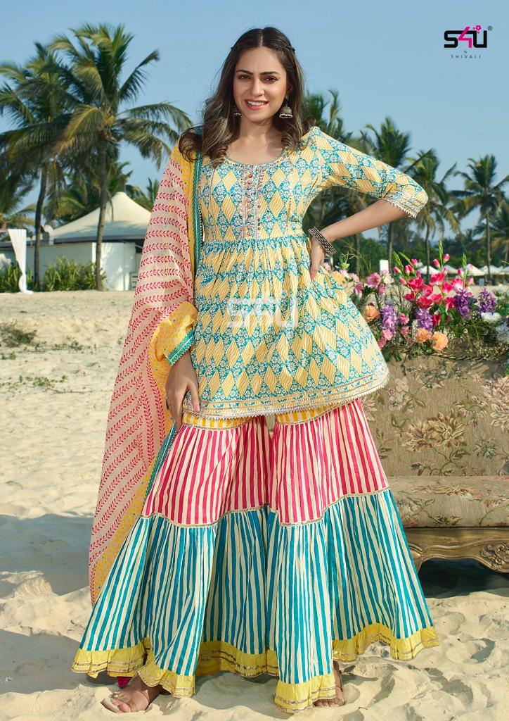 s4u gulabo vol 4 cotton elegant indo western catalog