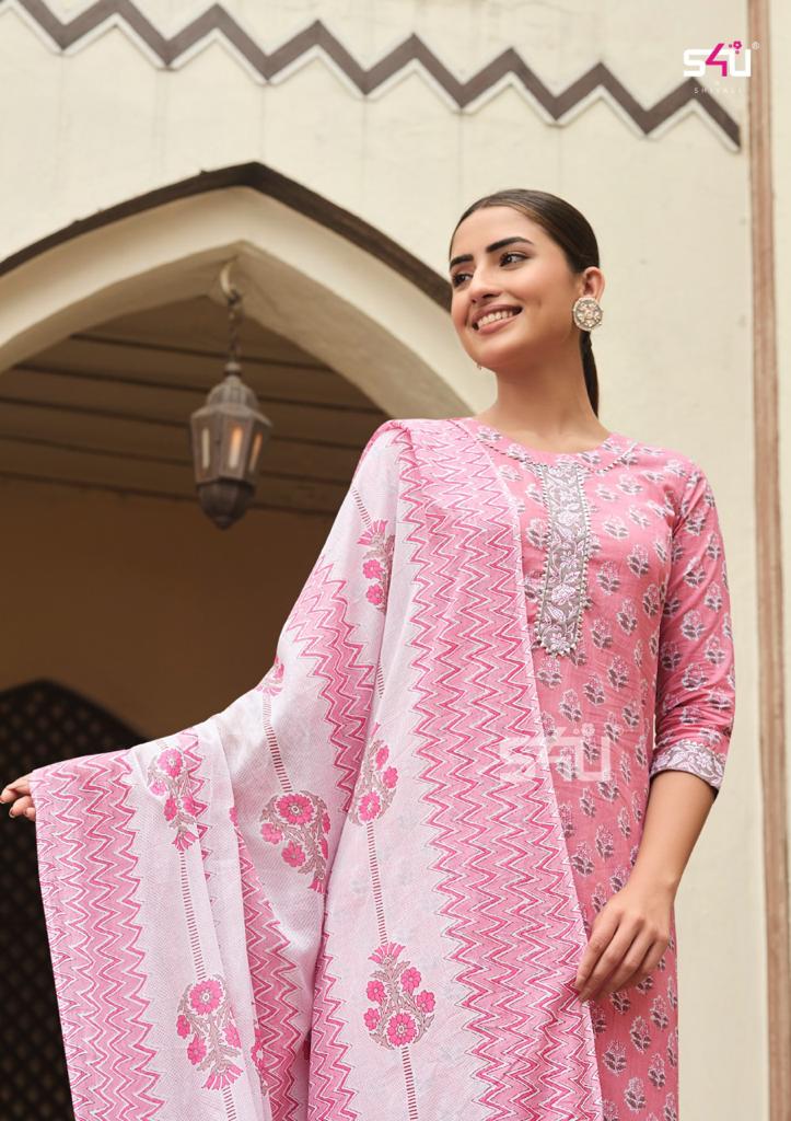 s4u rabta cotton gorgeous look top pant with dupatta catalog