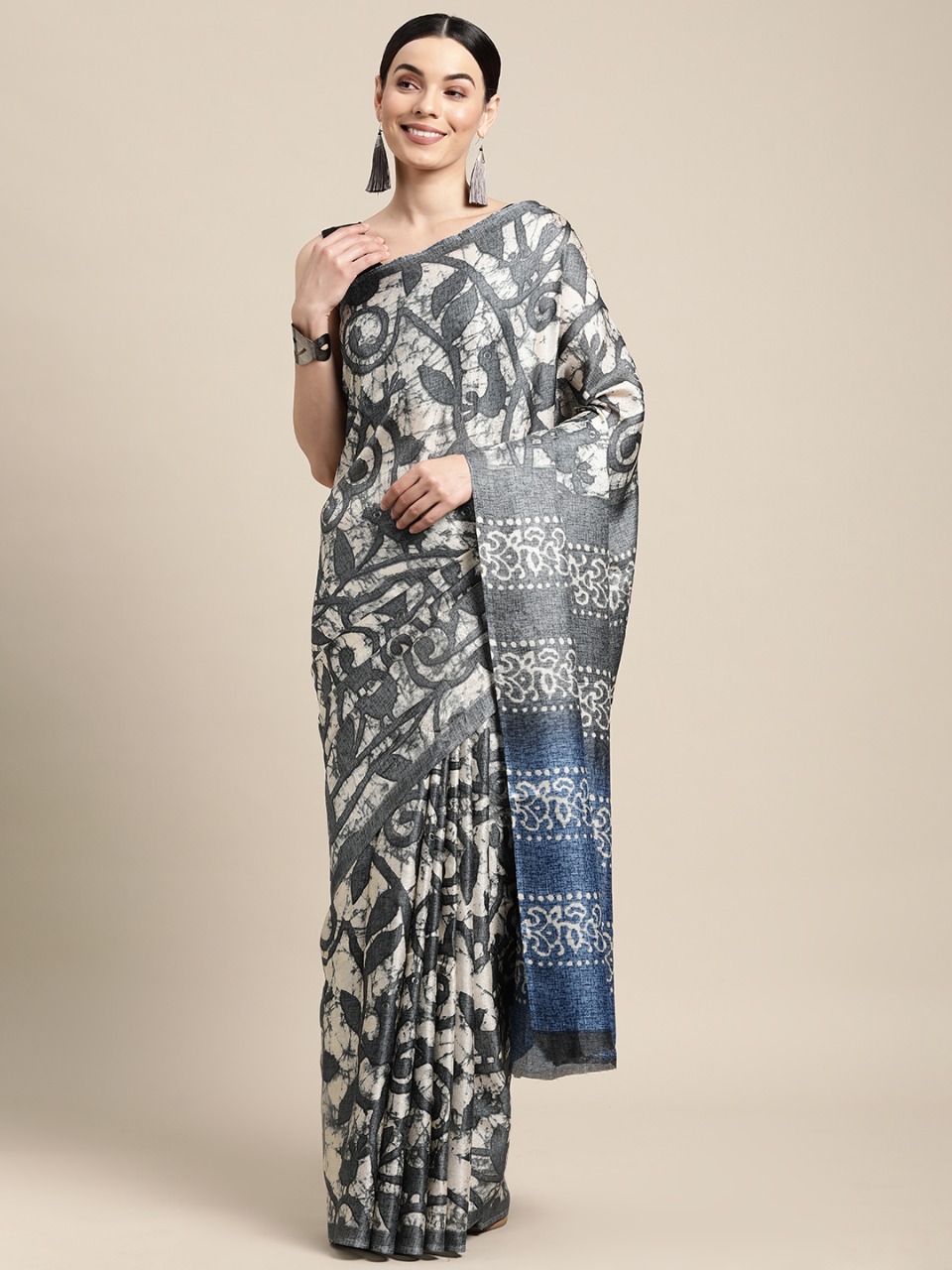 sangam print black jack cotton graceful look saree catalog