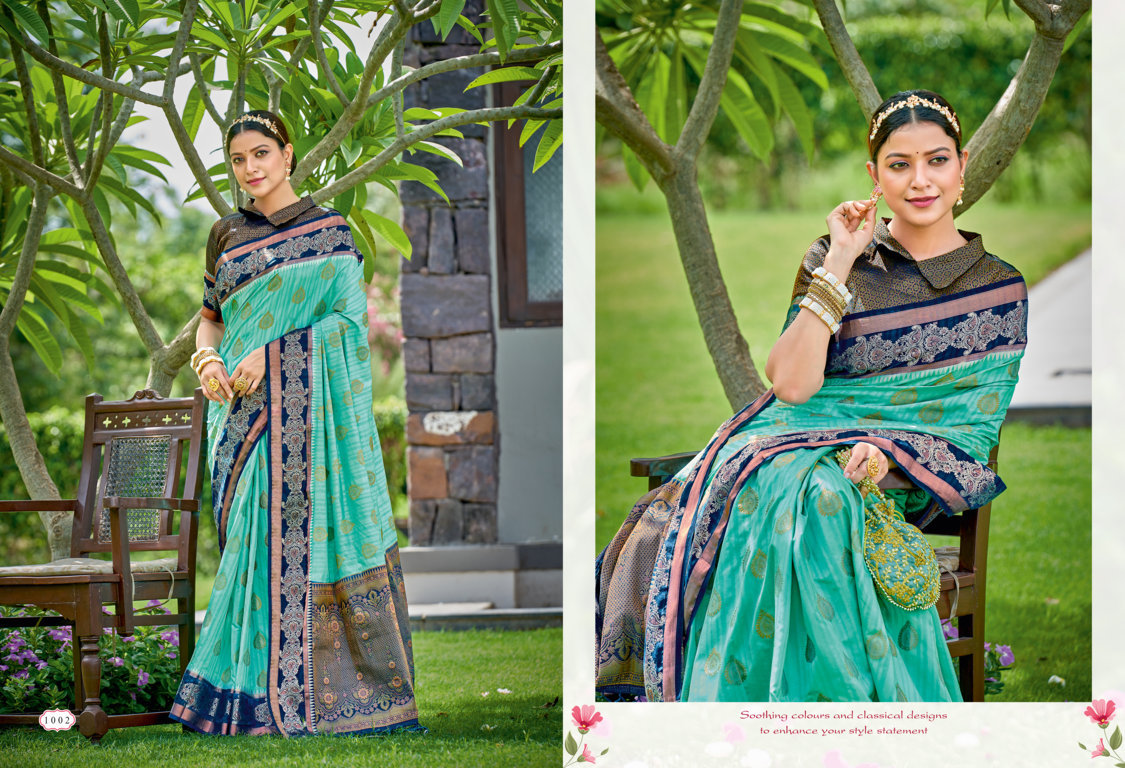 sangam print varnika silk banarasi silk attractive look saree catalog