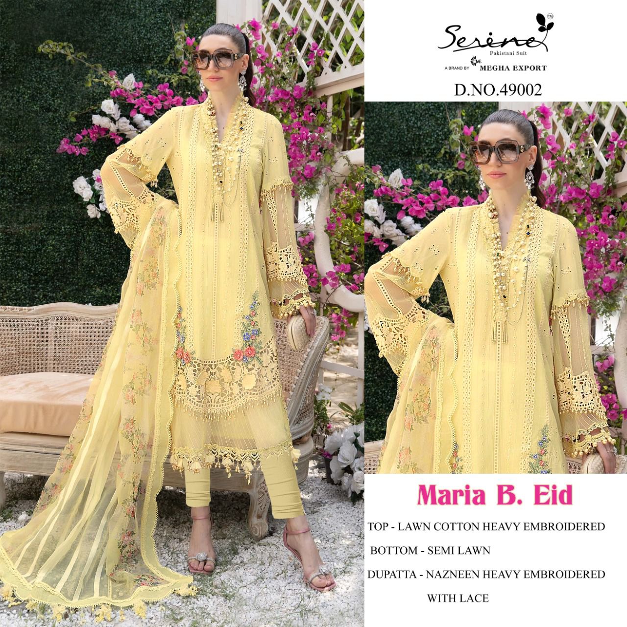 serine Megha Exports Maria b eid cotton innovative look salwar suit catalog