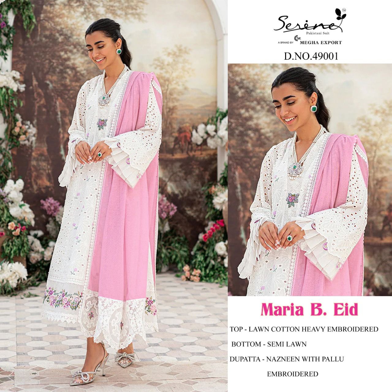 serine Megha Exports Maria b eid cotton innovative look salwar suit catalog