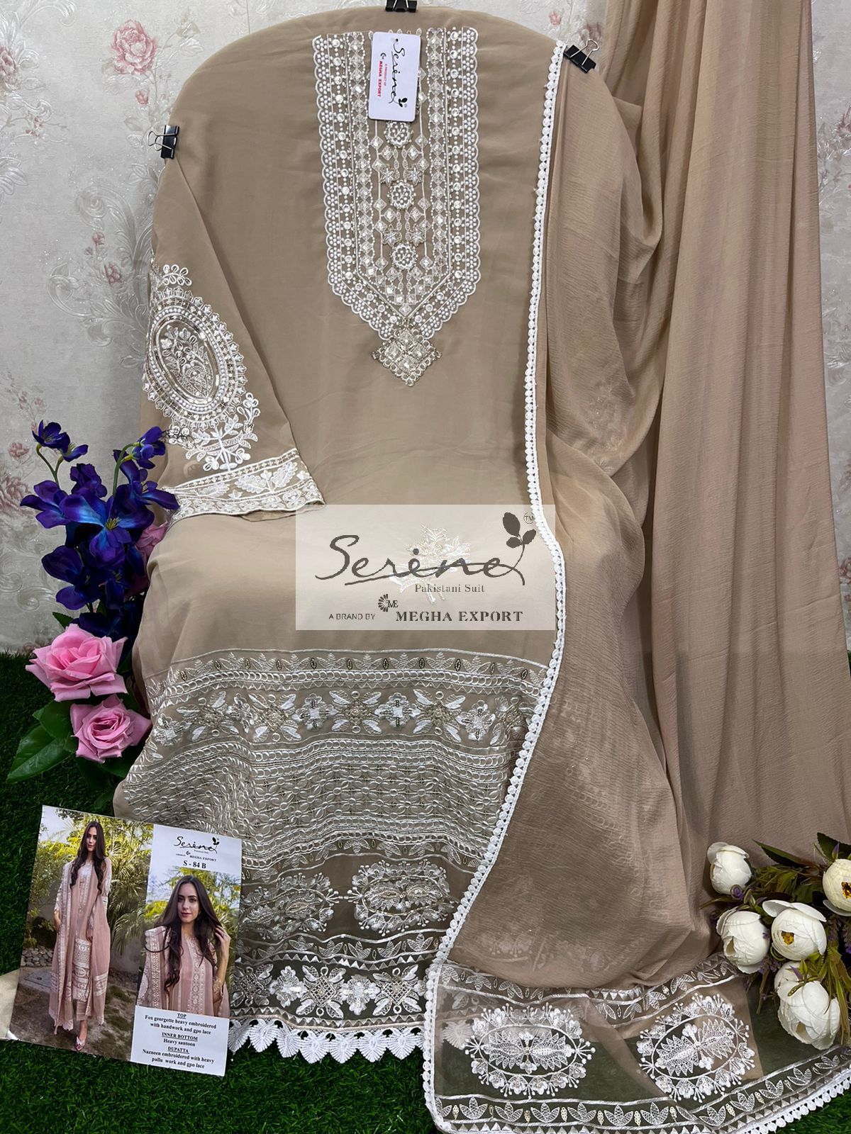 serine Megha Exports serine s 84 georgette new and modern style salwar suit catalog