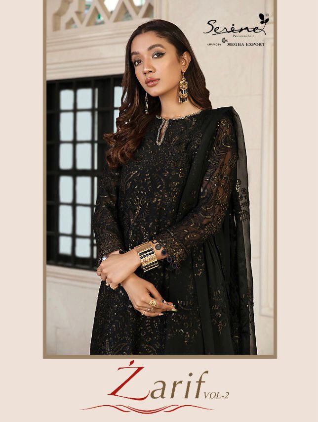 serine Megha Exports zarif vol 2 Georgette innovative look salwar suit catalog