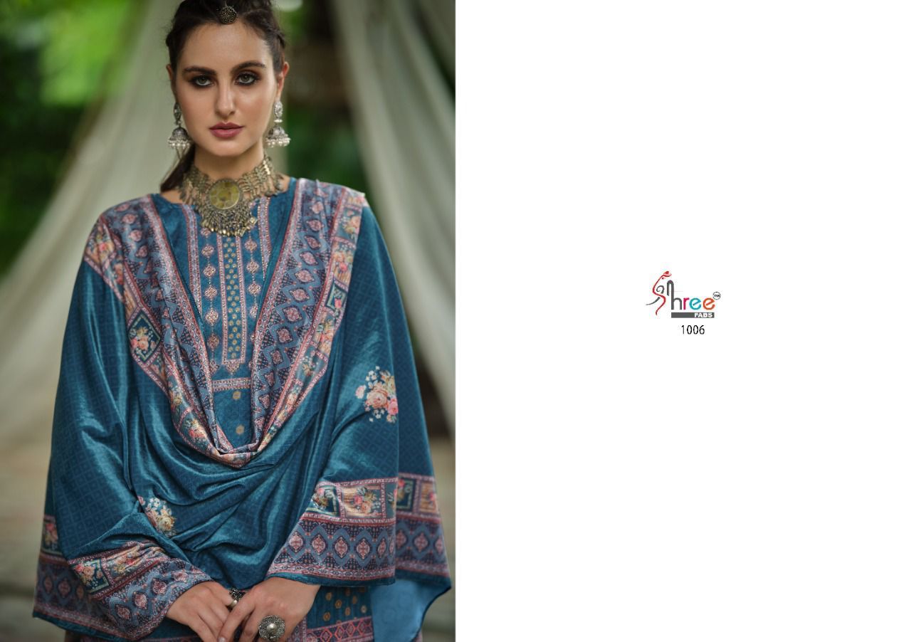 shree fab kasmira velvat gorgeous look salwar suit catalog