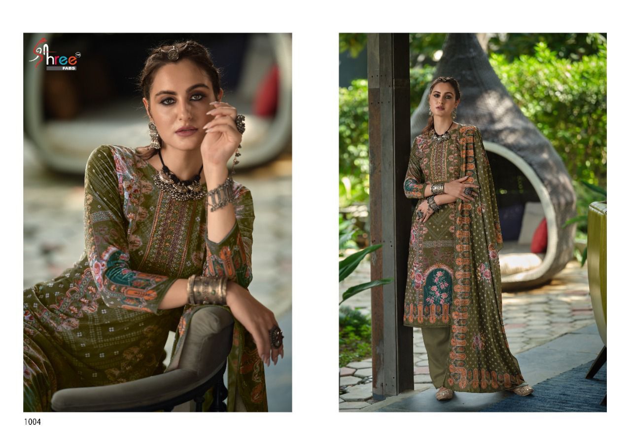 shree fab kasmira velvat gorgeous look salwar suit catalog