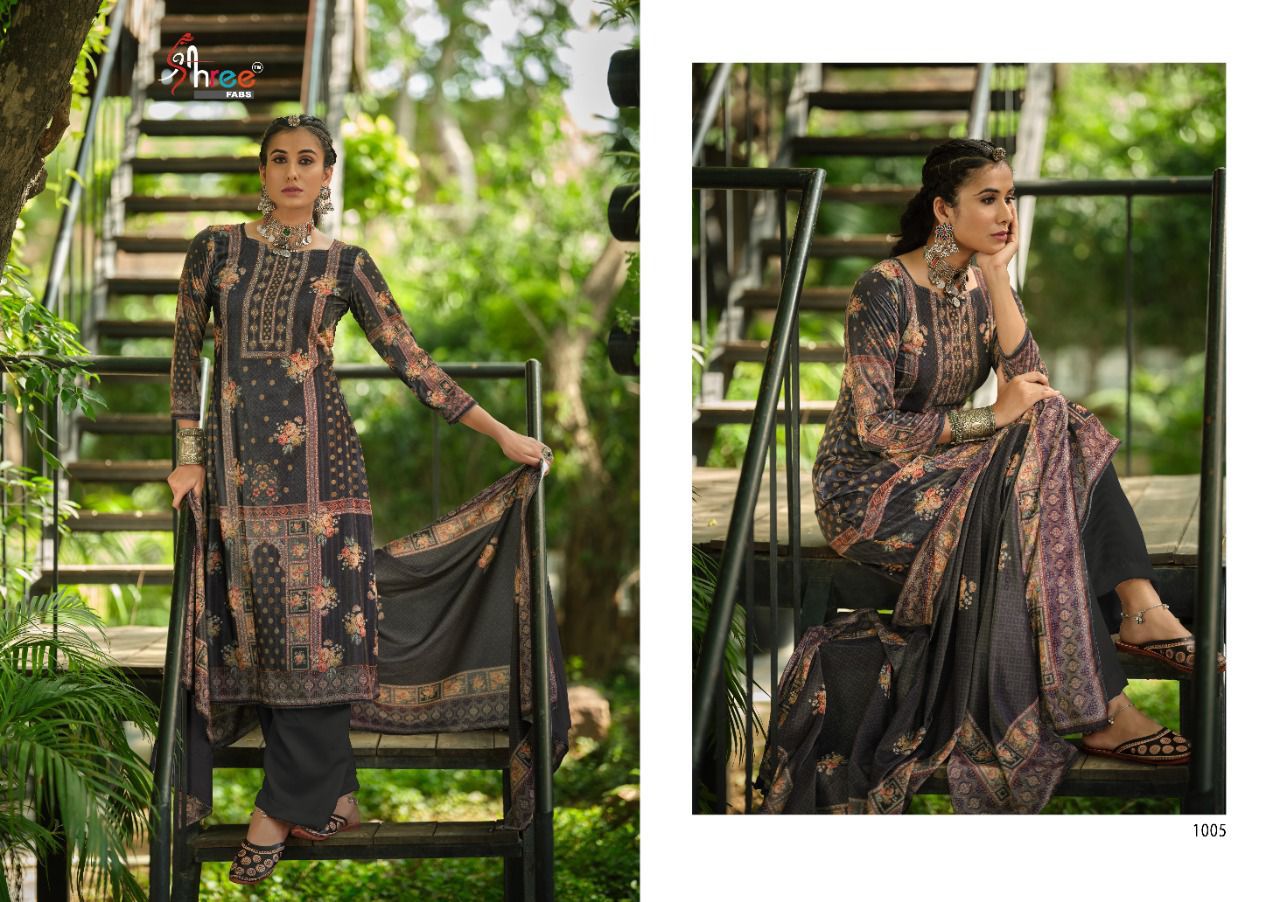 shree fab kasmira velvat gorgeous look salwar suit catalog