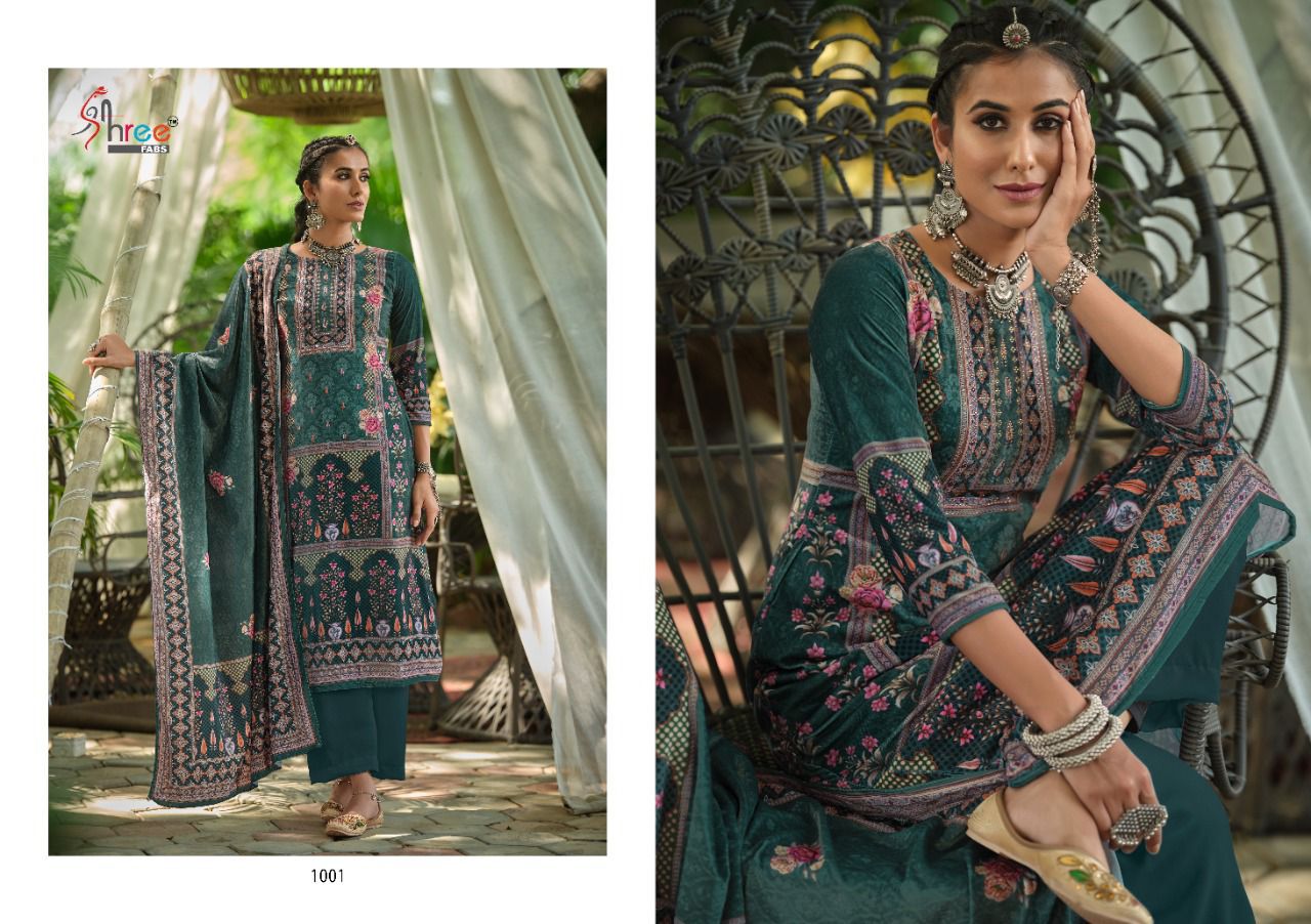 shree fab kasmira velvat gorgeous look salwar suit catalog