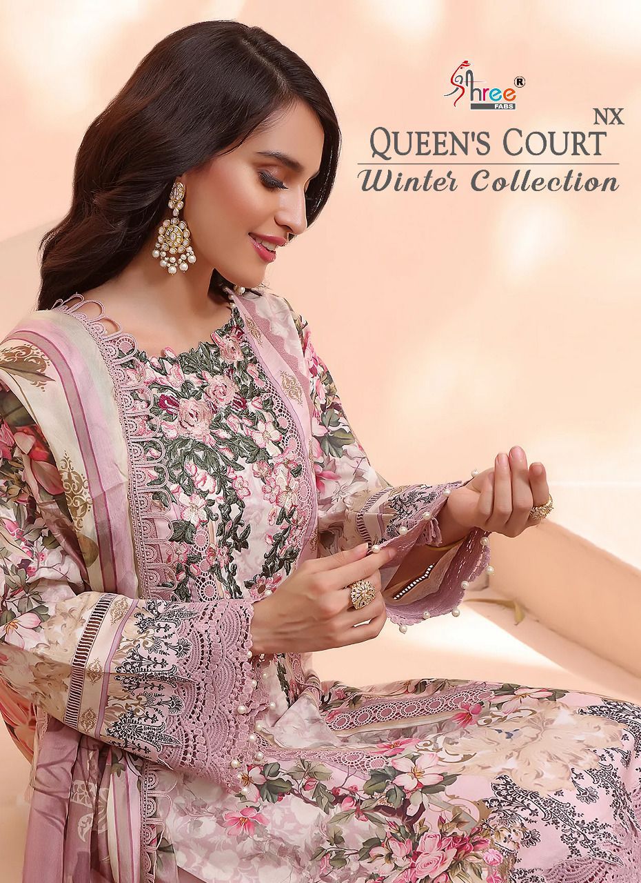 shree fab Queen court winter collection nx pashmina gorgeous look salwar suit catalog