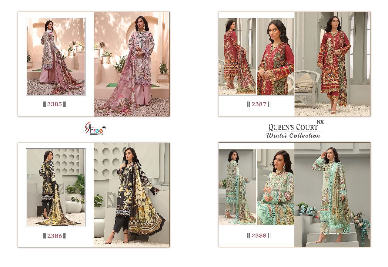 shree fab Queen court winter collection nx pashmina gorgeous look salwar suit catalog