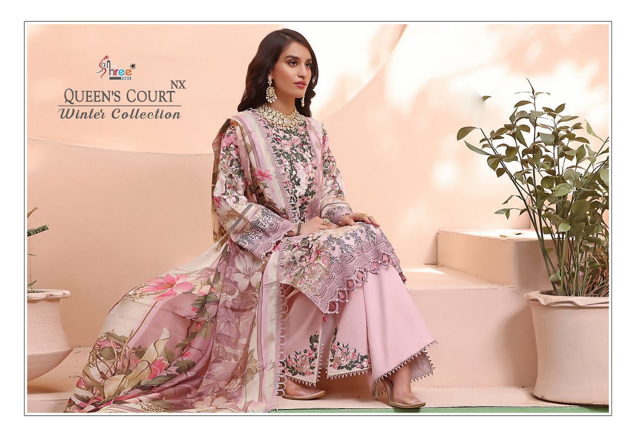 shree fab Queen court winter collection nx pashmina gorgeous look salwar suit catalog