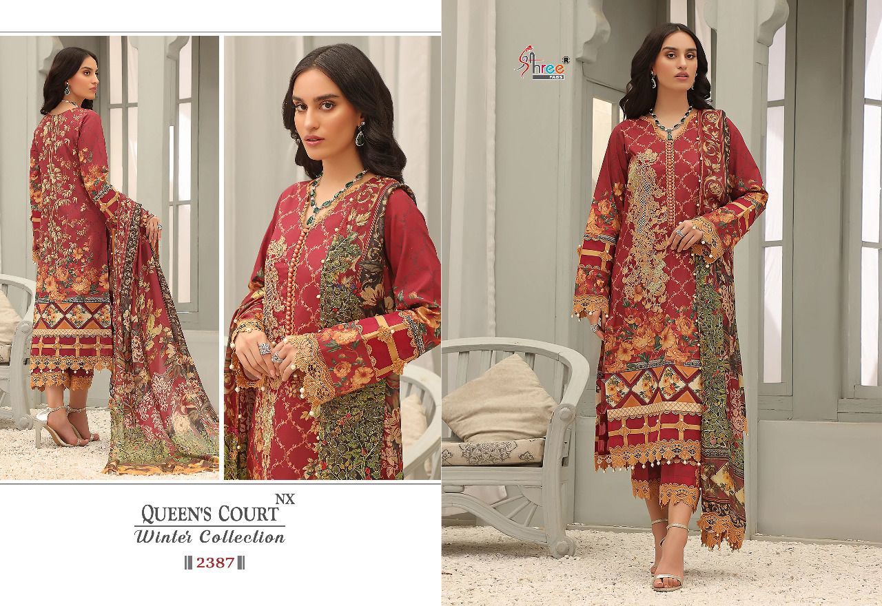 shree fab Queen court winter collection nx pashmina gorgeous look salwar suit catalog