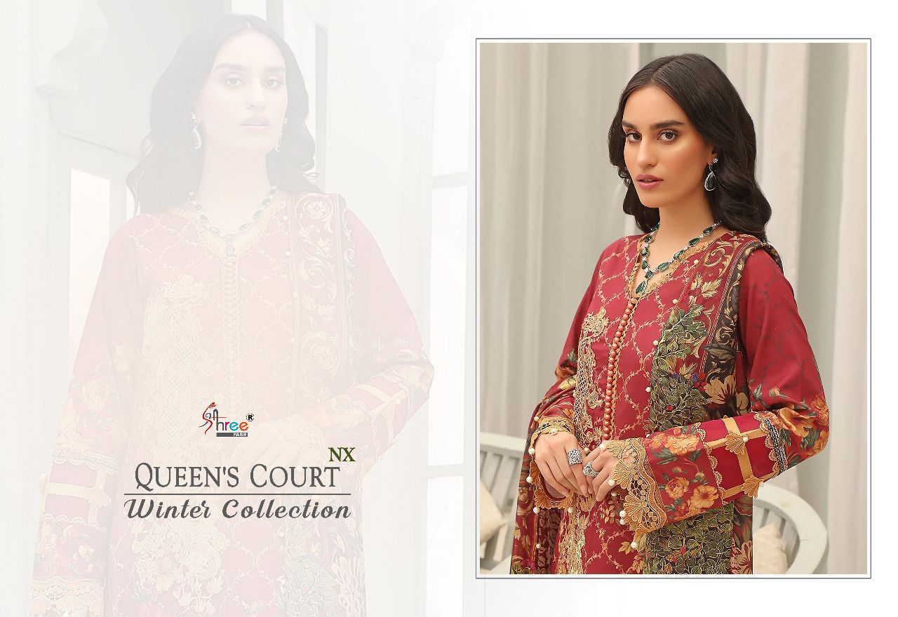 shree fab Queen court winter collection nx pashmina gorgeous look salwar suit catalog