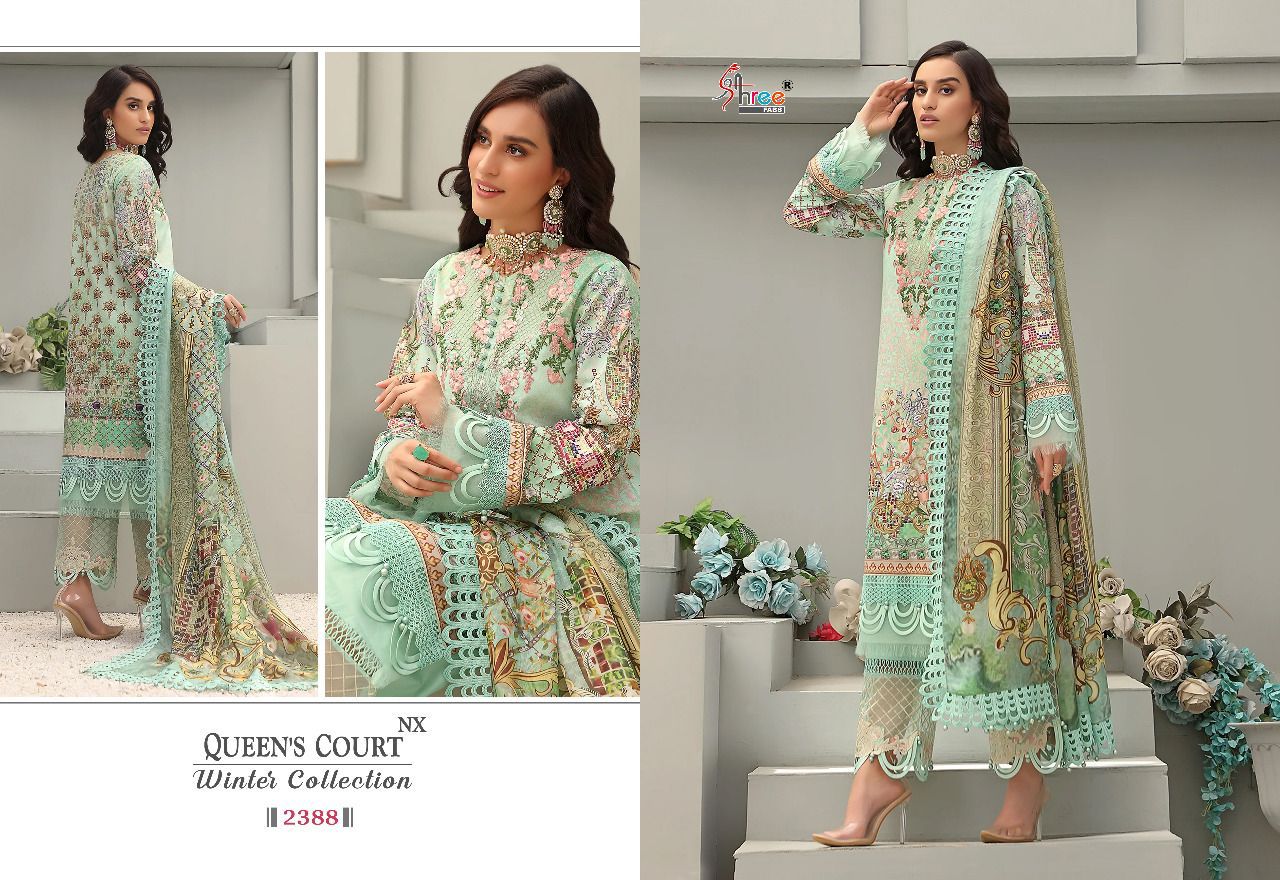 shree fab Queen court winter collection nx pashmina gorgeous look salwar suit catalog