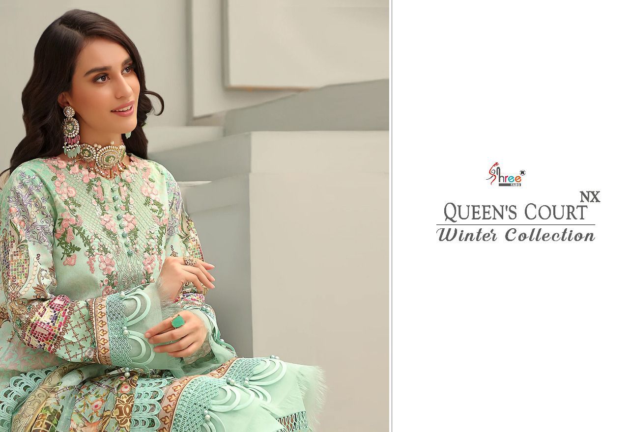 shree fab Queen court winter collection nx pashmina gorgeous look salwar suit catalog