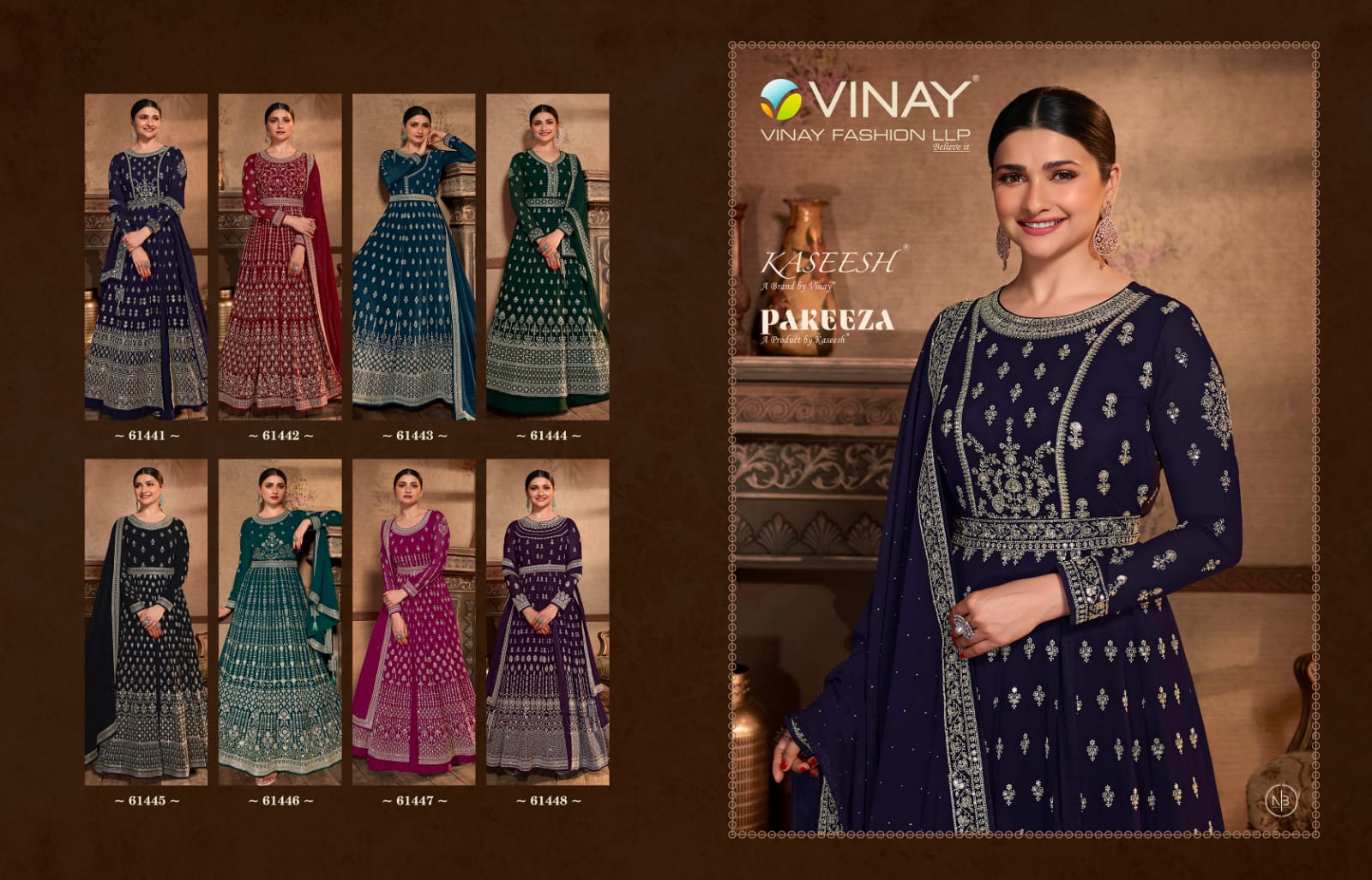 vinay fashion kaseesh pakeeza georgette regal look salwar suit catalog