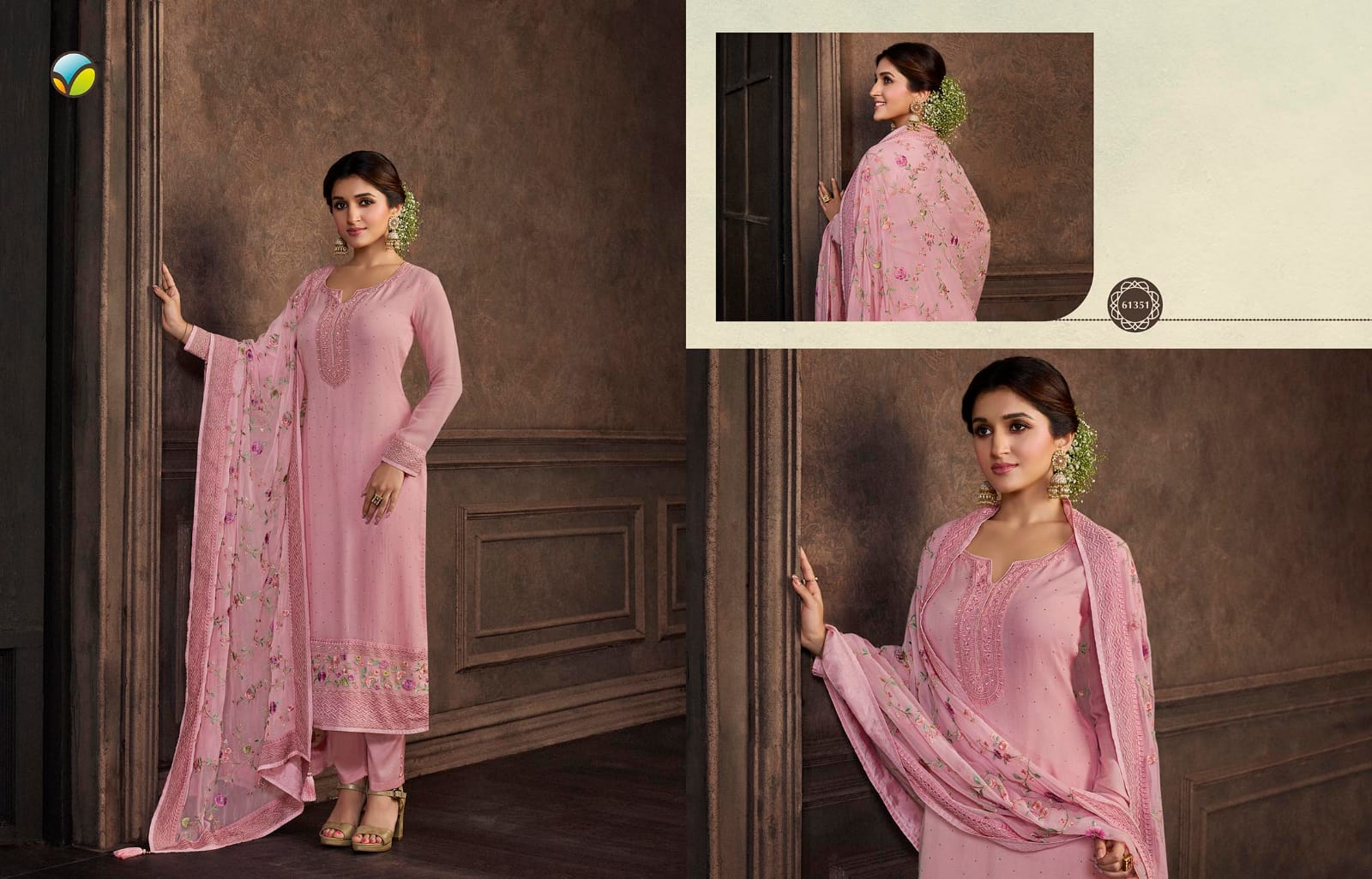 vinay fashion saachi georgette regal look salwar suit catalog