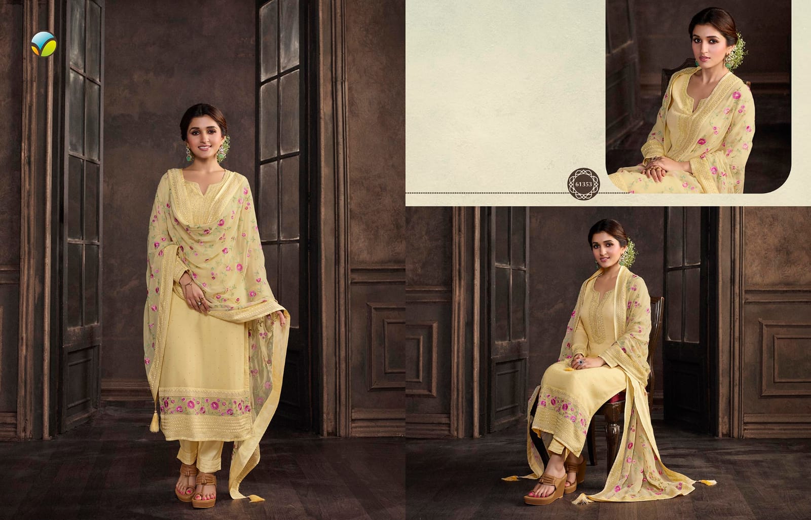 vinay fashion saachi georgette regal look salwar suit catalog