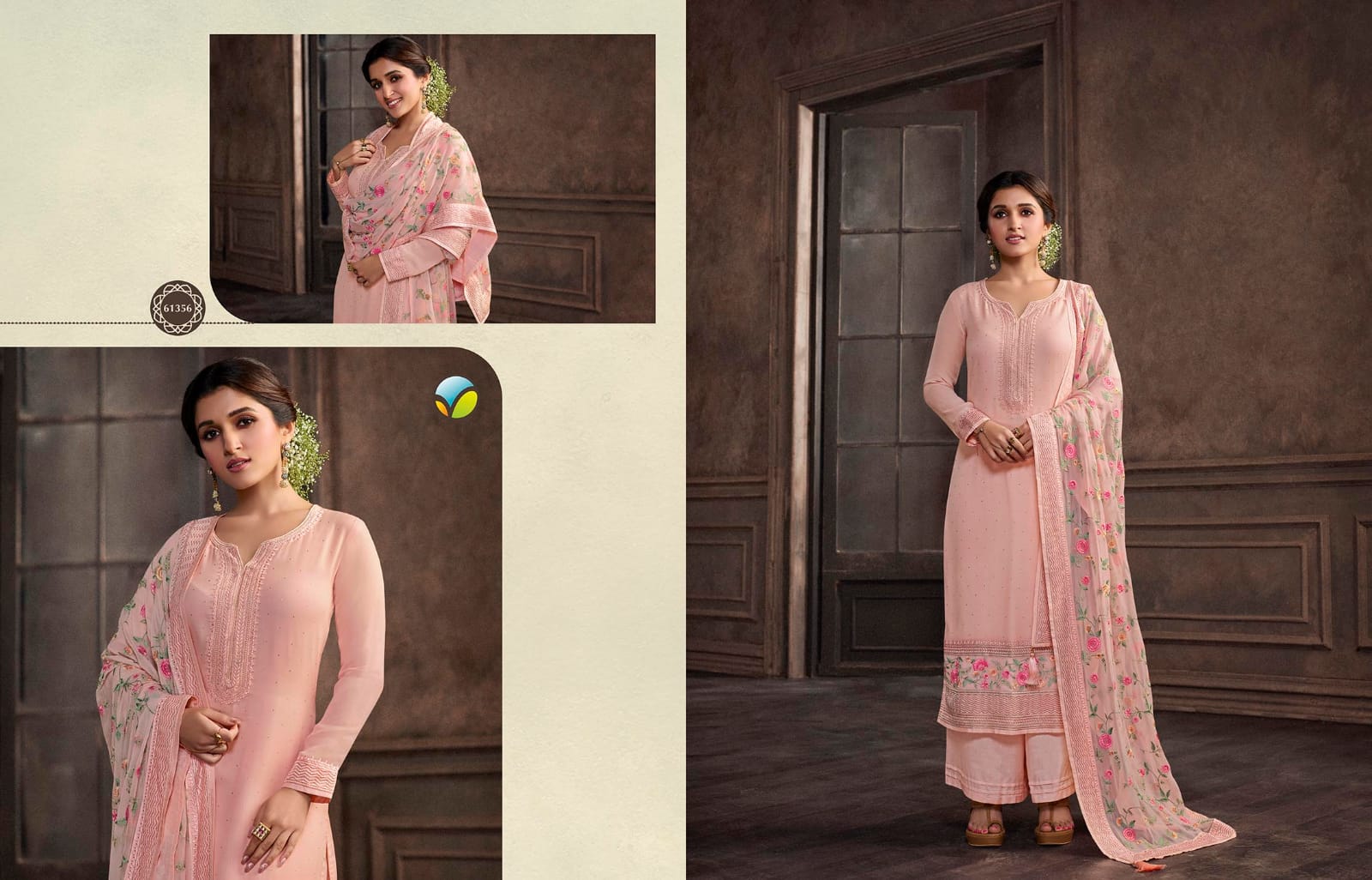 vinay fashion saachi georgette regal look salwar suit catalog