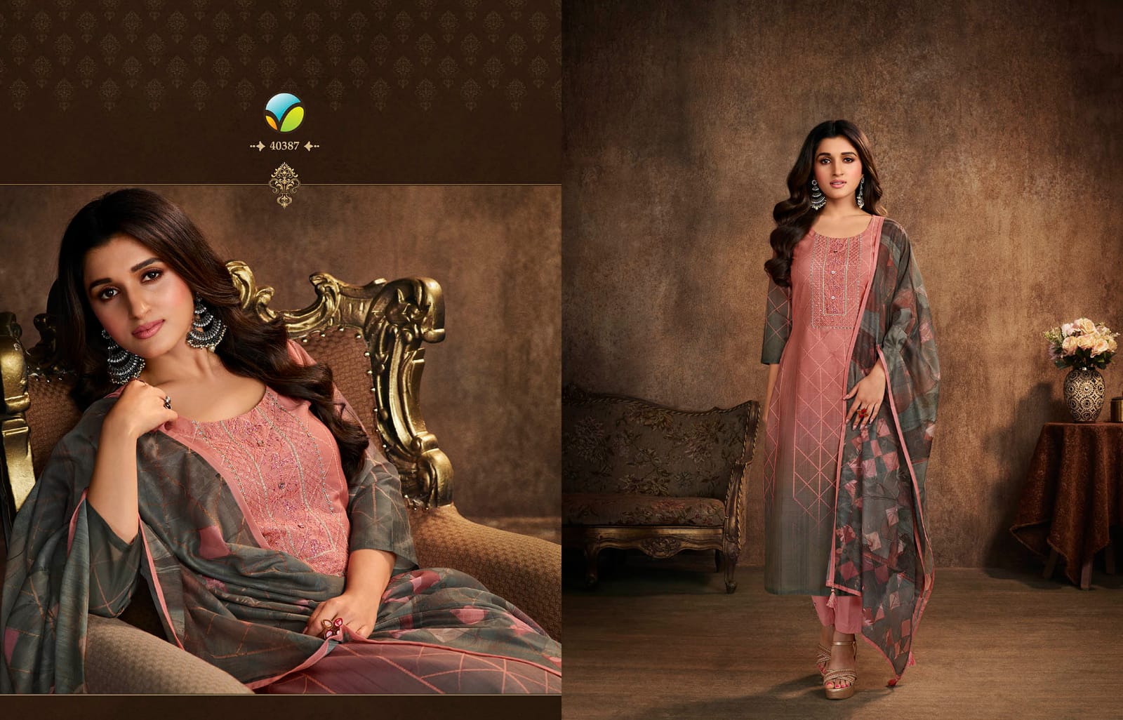 vinay fashion Tumbaa glorious machlin gorgeous look top bottom with dupatta catalog